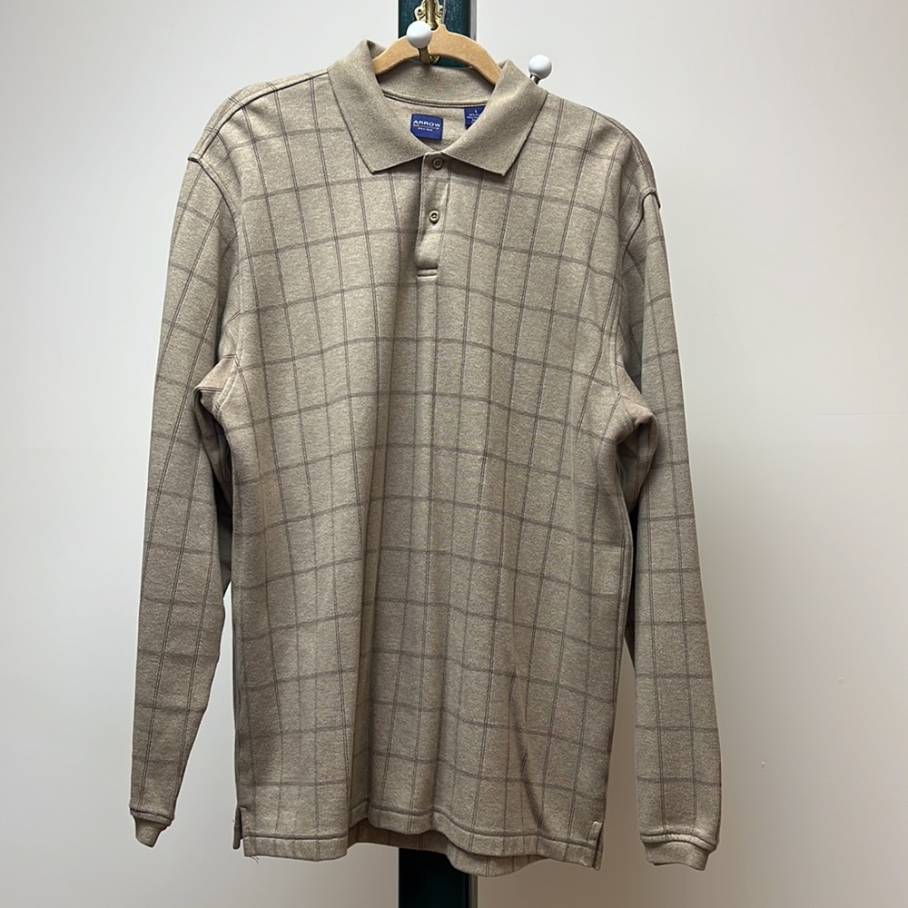 ARROW LONG SLEEVE POLO SZ L